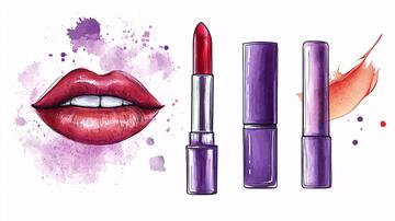 口红插画口红插画手绘1