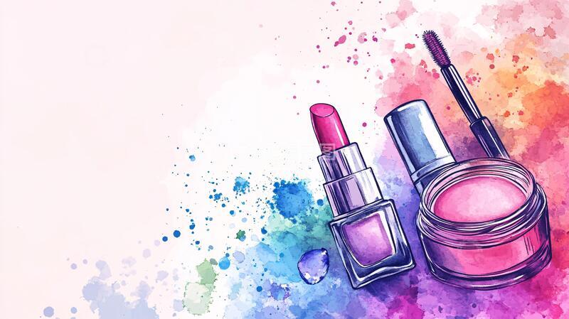 高清大图下载【趣麦麦图】口红插画插画口红背景