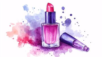 口红插画插画口红手绘