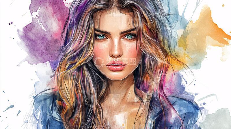 高清大图下载【趣麦麦图】美女潮流插画8