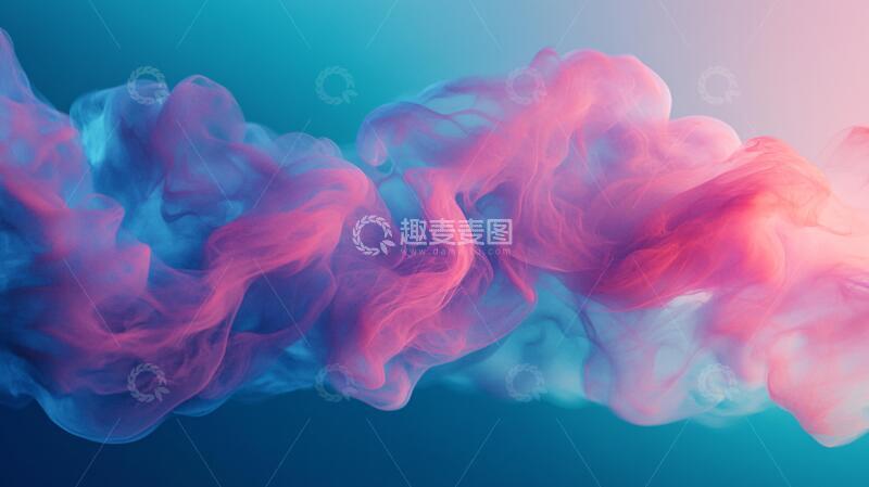 高清大图下载【趣麦麦图】炫彩飘逸烟雾舞字