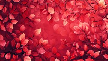 红色树叶背景
