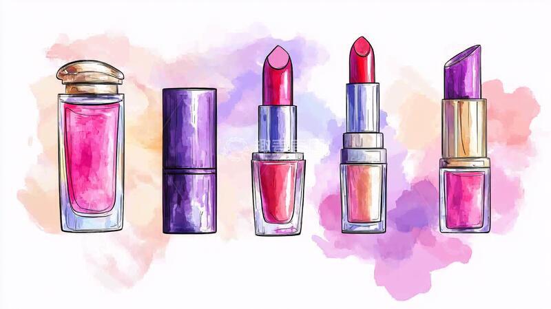 高清大图下载【趣麦麦图】口红插画口红手绘插画