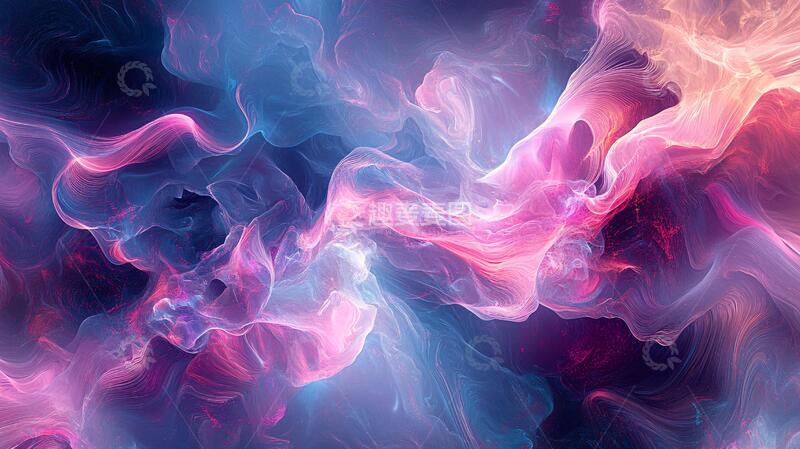 高清大图下载【趣麦麦图】幻彩流体抽象线条背景4
