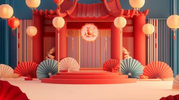 创意中秋展台11