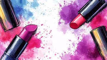 口红插画口红插画背景