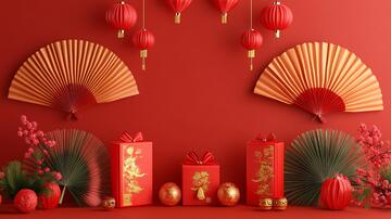 春节设计氛围布置效果