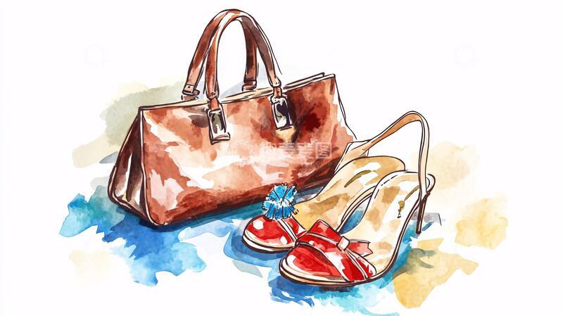 高清大图下载【趣麦麦图】手袋插画插画图案手绘