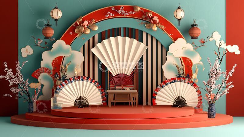 高清大图下载【趣麦麦图】中式合影区留影区