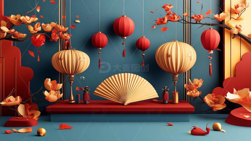 喜庆场景灯笼密布13