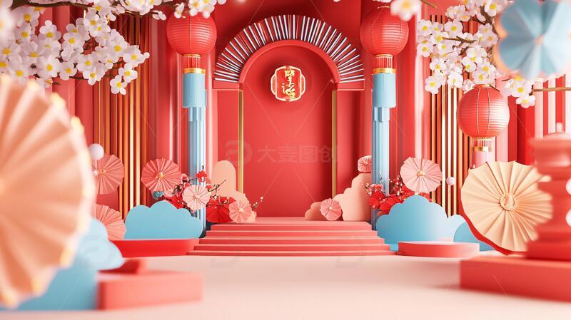 高清大图下载【趣麦麦图】元宵节拍框堆头小景11