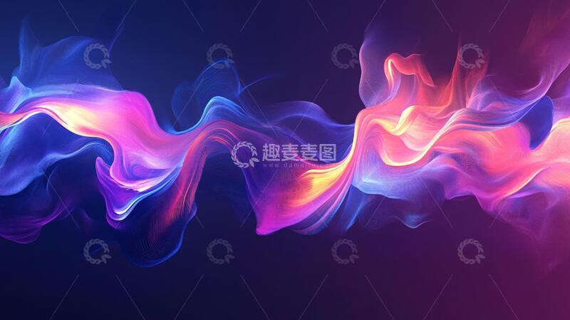 高清大图下载【趣麦麦图】炫彩流动背景