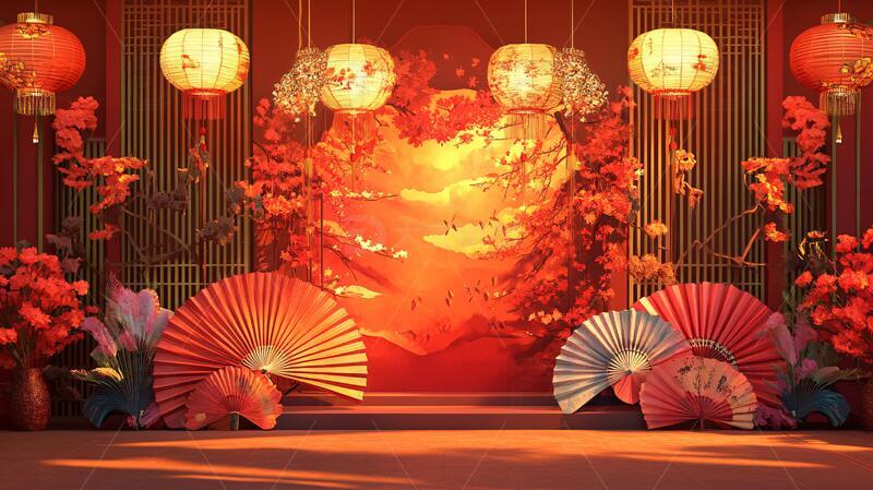 高清大图下载【趣麦麦图】新中式合影区婚