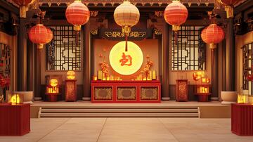 中状元场景舞台状元场景