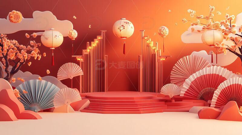 元宵节舞美元宵舞美氛围