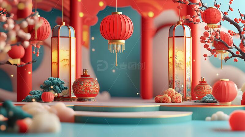 喜庆场景灯笼密布6
