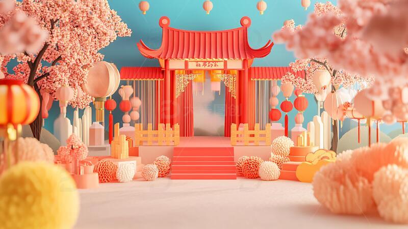 元宵节拍框堆头小景4