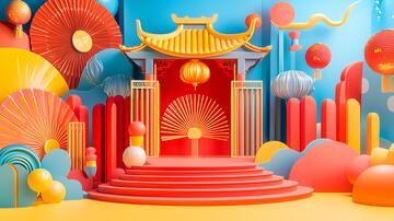 牛年舞美舞美氛围喜庆