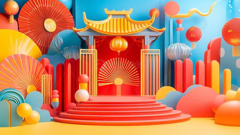 牛年舞美舞美氛围喜庆