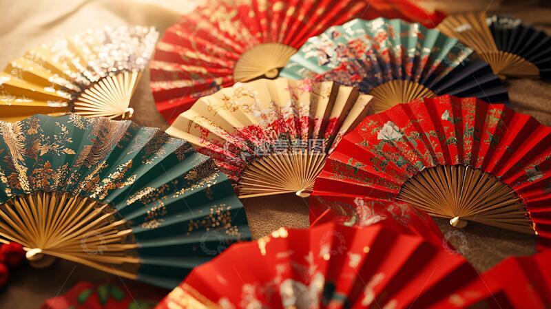 高清大图下载【趣麦麦图】非遗传统扇折扇传统文化