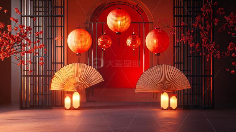喜庆场景灯笼密布7