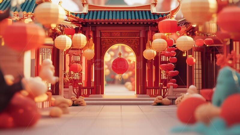 喜庆场景灯笼密布8