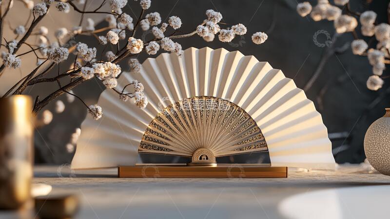 高清大图下载【趣麦麦图】意境折扇折扇中式风扇