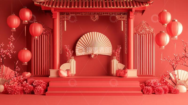 高清大图下载【趣麦麦图】中式春晚舞台2