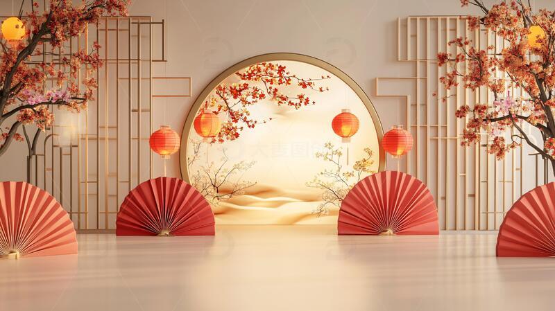 高清大图下载【趣麦麦图】元宵节拍框堆头小景6