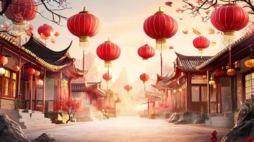 喜庆场景灯笼密布3