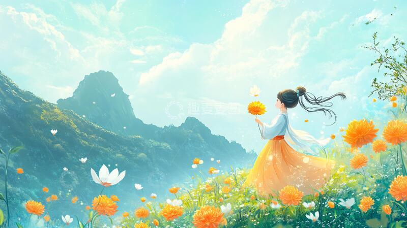 高清大图下载【趣麦麦图】梦幻风景女孩1