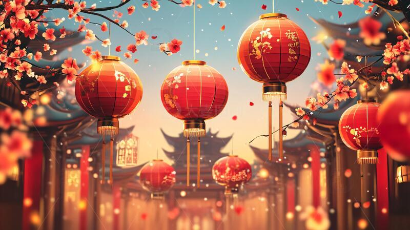 喜庆场景灯笼密布2