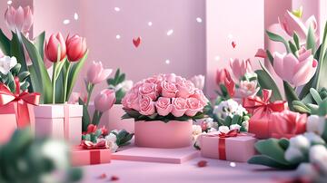 情人节堆头女神七夕立体