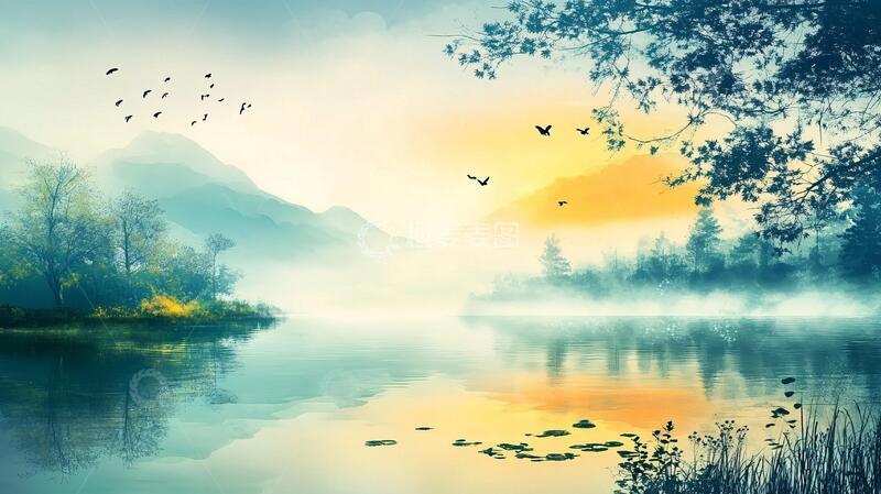 高清大图下载【趣麦麦图】宽屏风景画山水意境唯美