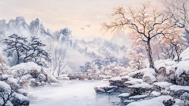 高清大图下载【趣麦麦图】暖调山水风景