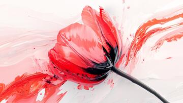 红色花瓣画红色花瓣背景