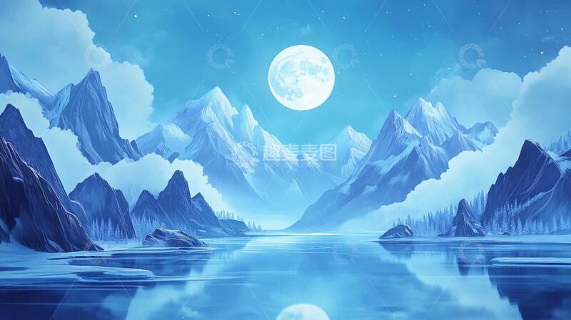 高清大图下载【趣麦麦图】星月河幻想插画8