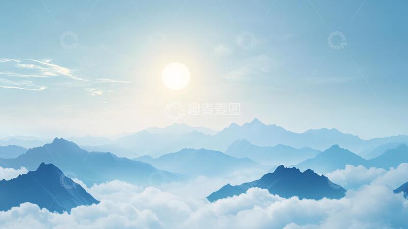 高清大图下载【趣麦麦图】总经理业务员日出高山1