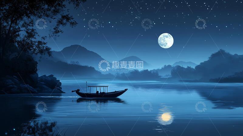 高清大图下载【趣麦麦图】星月河幻想插画6