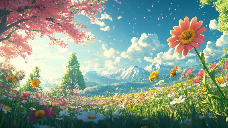 高清大图下载【趣麦麦图】唯美花田场景3