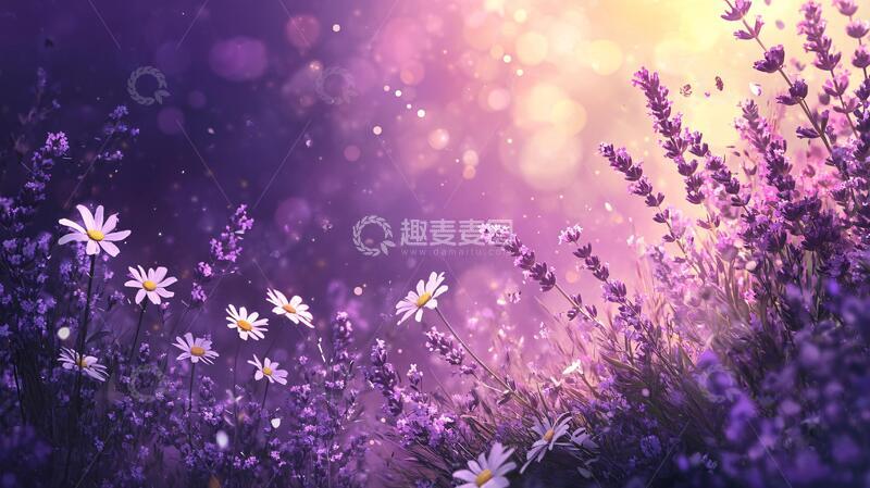 高清大图下载【趣麦麦图】梦幻的花草背景唯美梦幻
