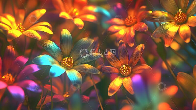 高清大图下载【趣麦麦图】炫彩花朵壁纸16