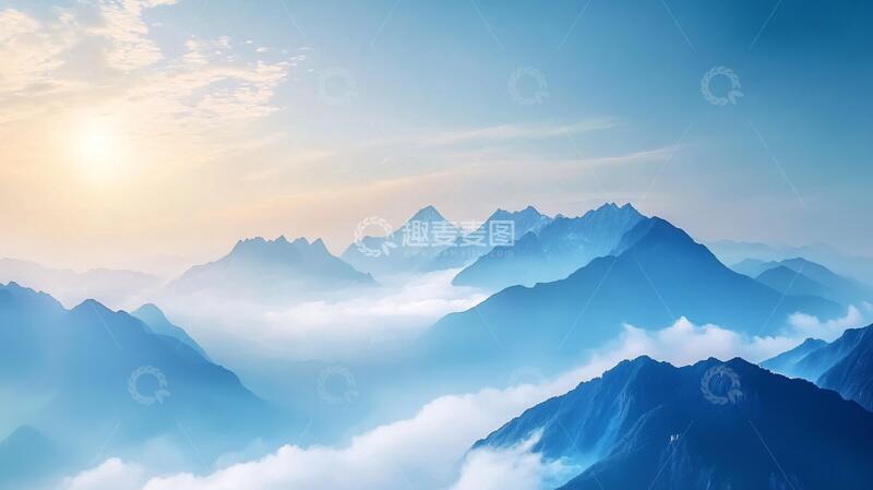 高清大图下载【趣麦麦图】高端大气海拔背景1