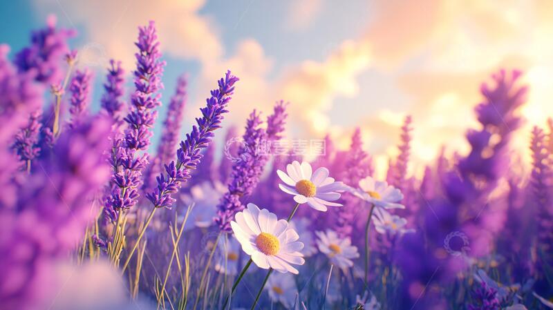 高清大图下载【趣麦麦图】唯美梦幻花田场景30