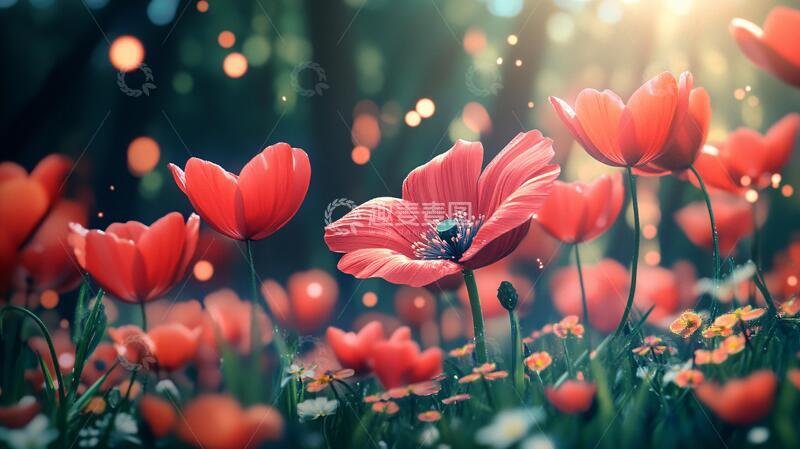 高清大图下载【趣麦麦图】唯美逆光花朵1