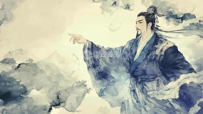 高清大图下载【趣麦麦图】屈原古风人物