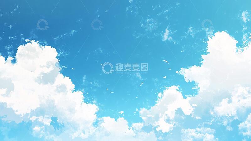 高清大图下载【趣麦麦图】-动漫中的白云4