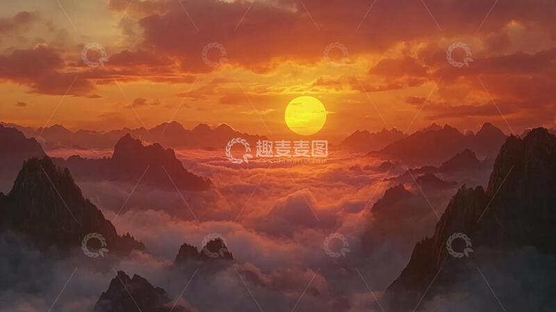 高清大图下载【趣麦麦图】高清旭日东升5