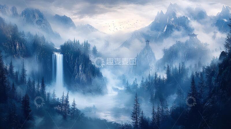 高清大图下载【趣麦麦图】意境山水壁纸