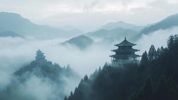 云雾禅院云雾楼阁仙境